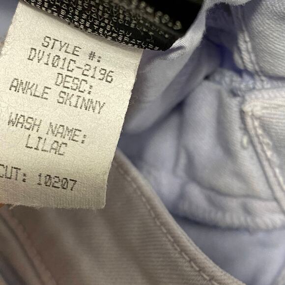 Vince Lilac Pale Purple Blue Ankle Cotton Blend Skinny Jeans Women's Size 28 - Picture 10 of 11